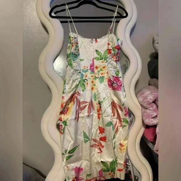 David Meister floral ruched tank dress - Picture 5 of 5